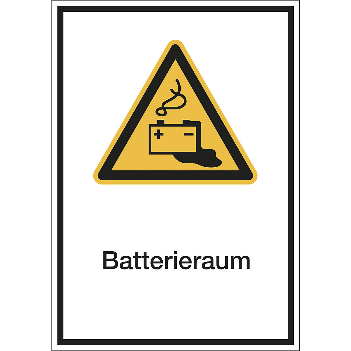 Kombischilder mit Text für Warnkennzeichen