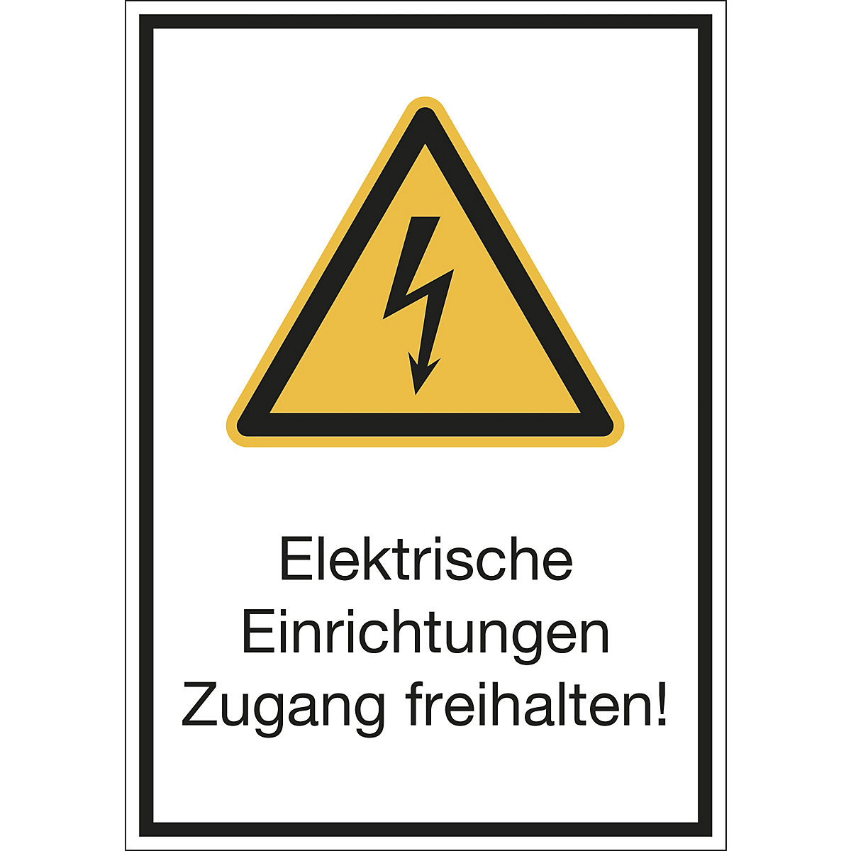 Kombischilder mit Text für Warnkennzeichen