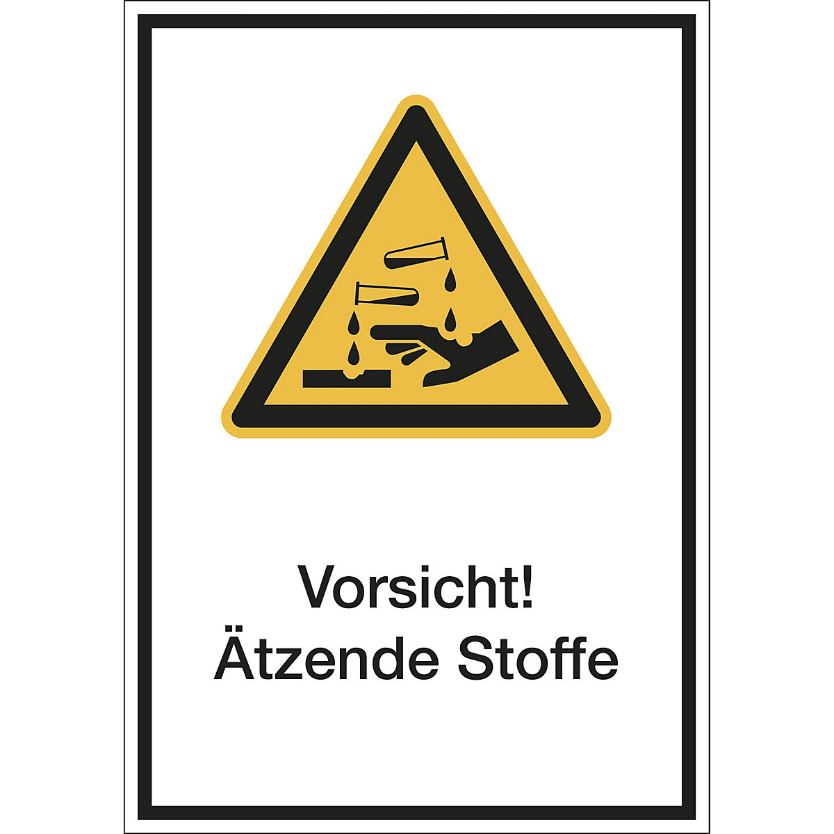 Kombischilder mit Text für Warnkennzeichen