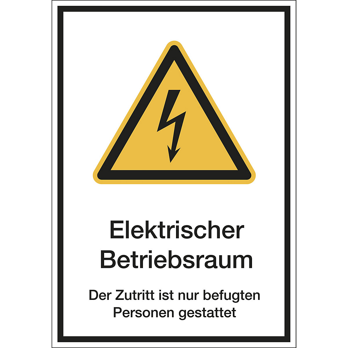 Kombischilder mit Text für Warnkennzeichen