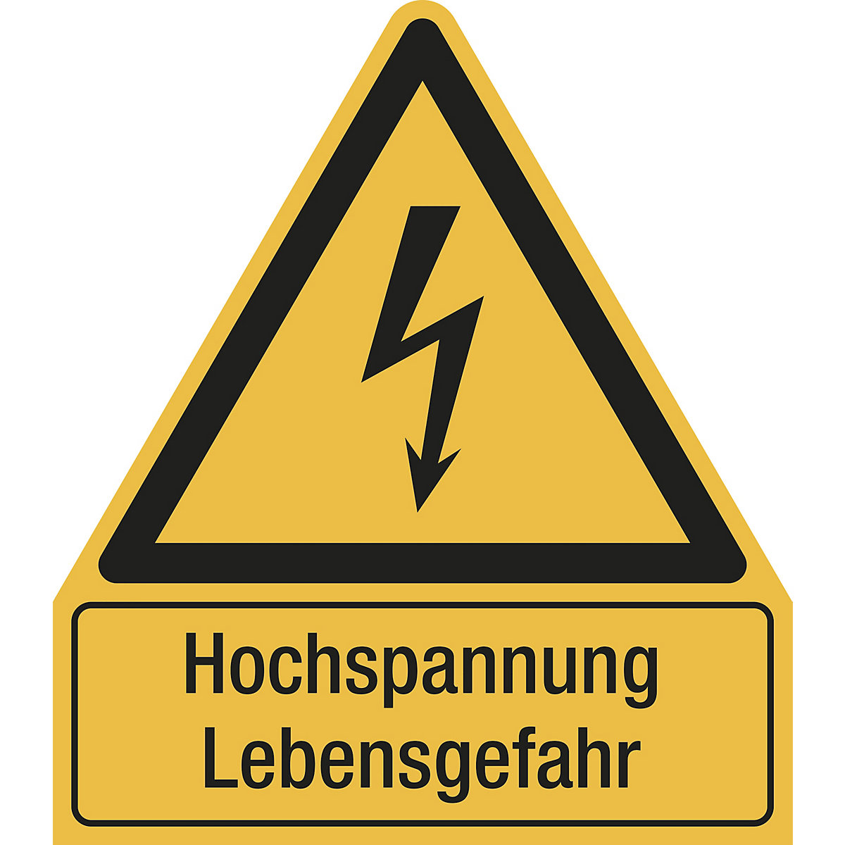 Kombischilder mit Text für Warnkennzeichen