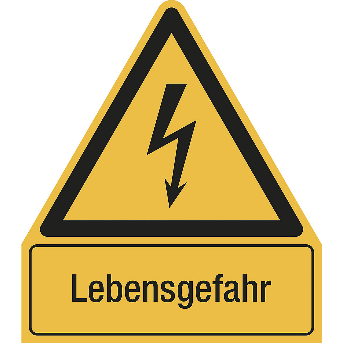 Kombischilder mit Text für Warnkennzeichen