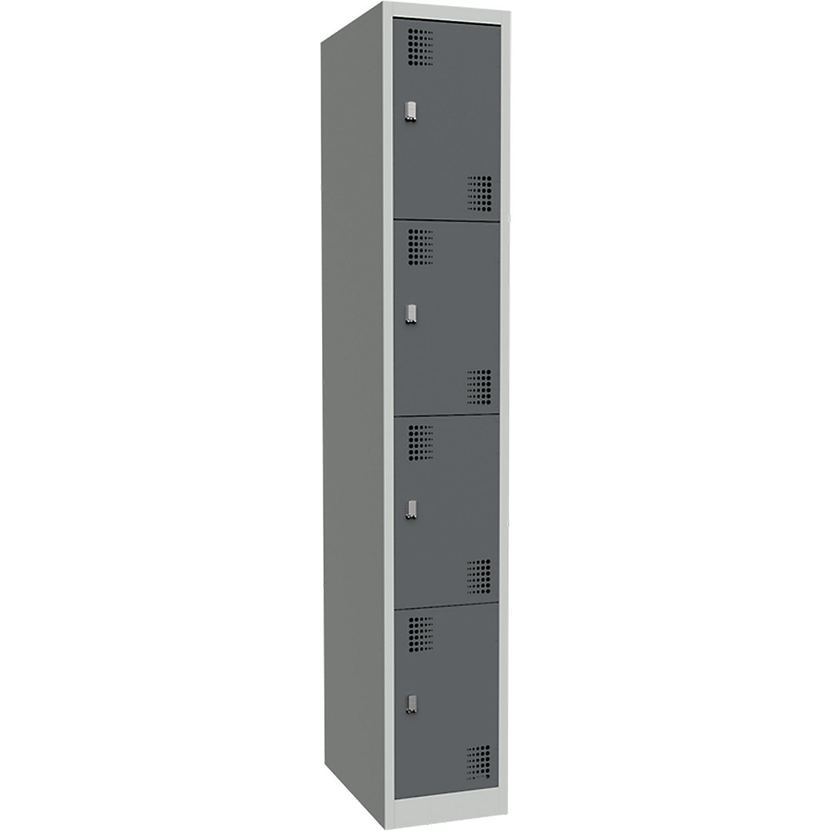eurokraft basic Alvina 4-Compartment Locker Light Gray/Basalt Gray 30x50x180 cm 7