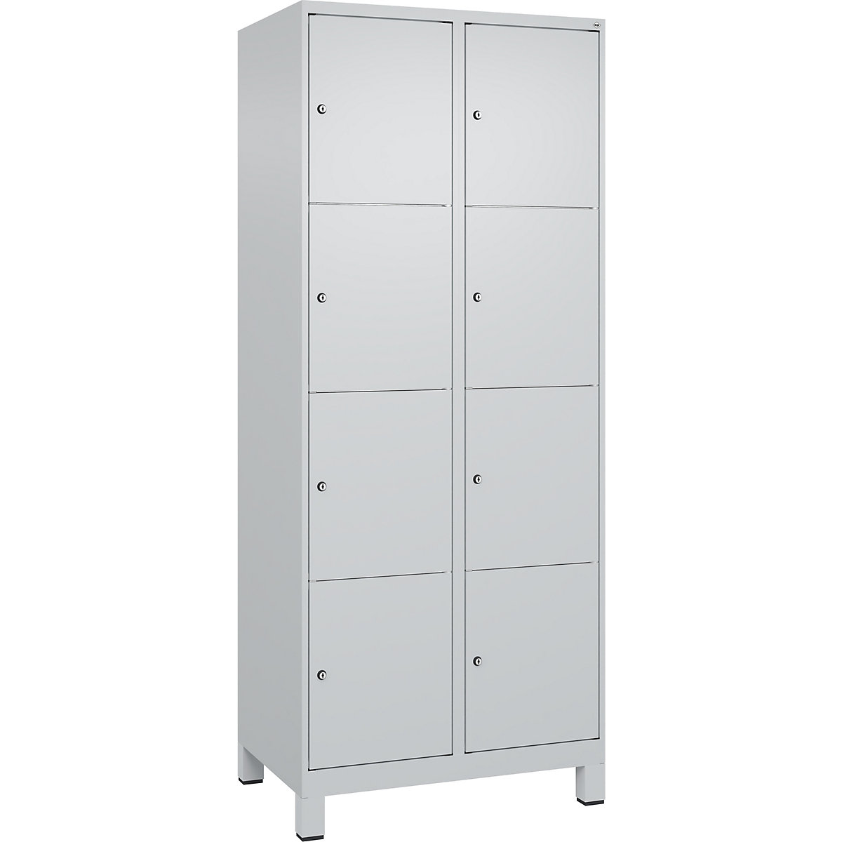 C+P Classic PLUS 8-Compartment Locker Steel Light Gray 80x50x195 cm 5