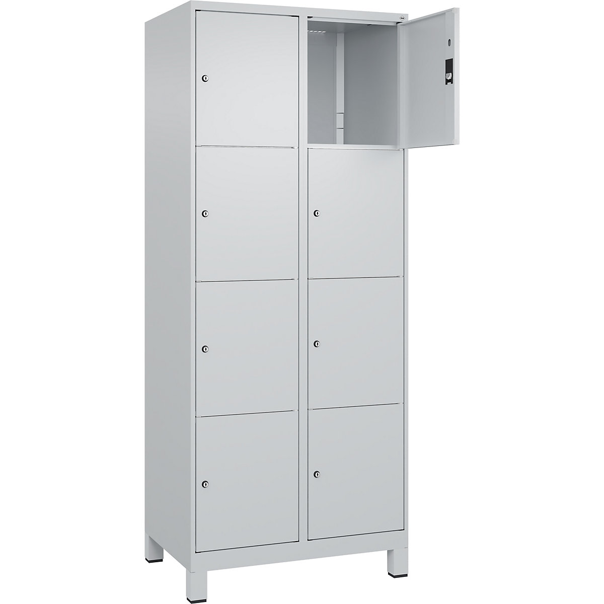 C+P Classic PLUS 8-Compartment Locker Steel Light Gray 80x50x195 cm 10