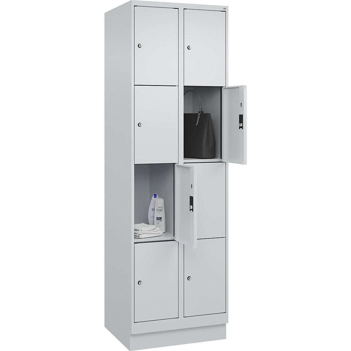 Kaiserkraft Evolo PLUS 8-Compartment Steel Locker Light Gray 60x50x195 cm 5