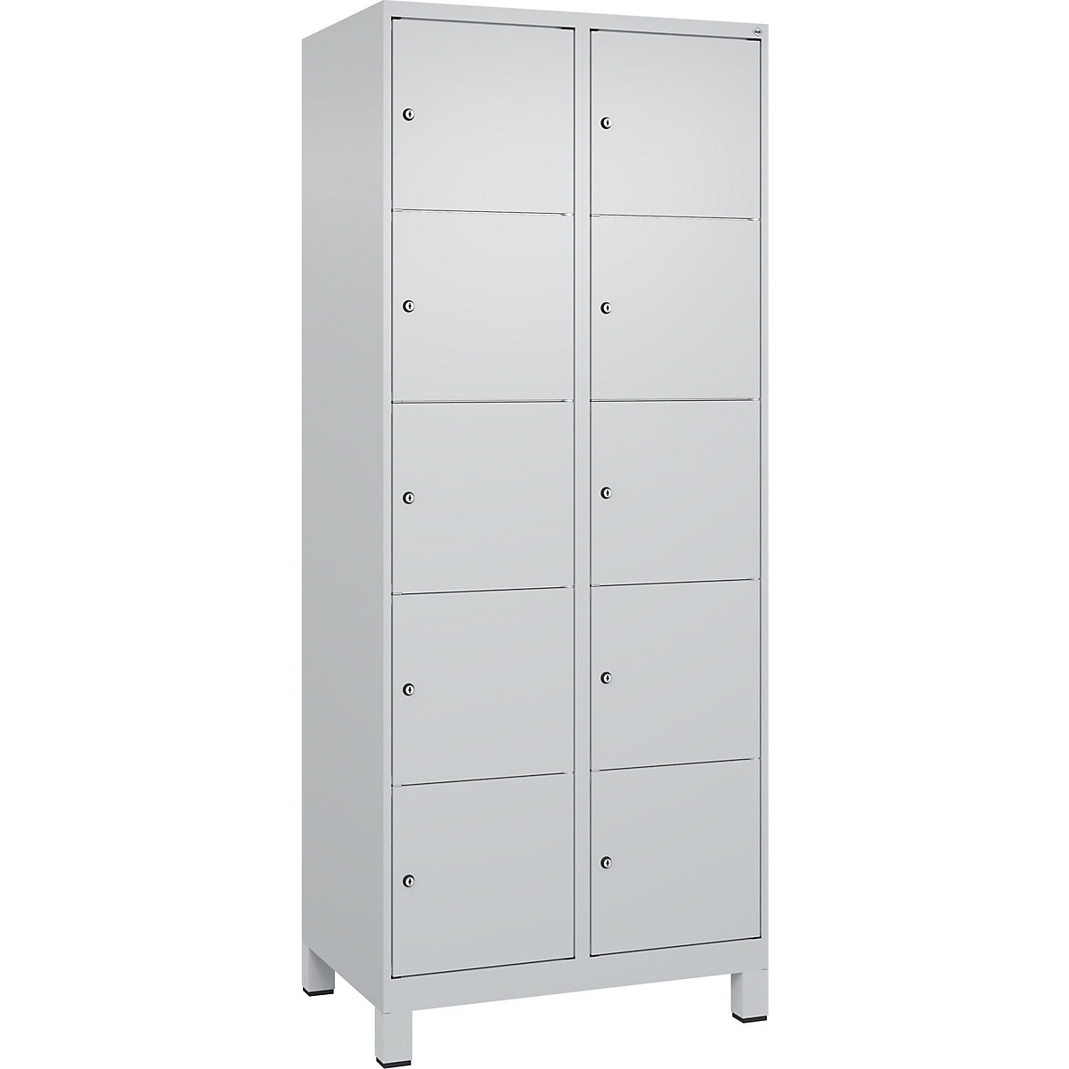 C+P Classic PLUS 10-Compartment Locker Cabinet Light Gray 80x50x195 cm 5