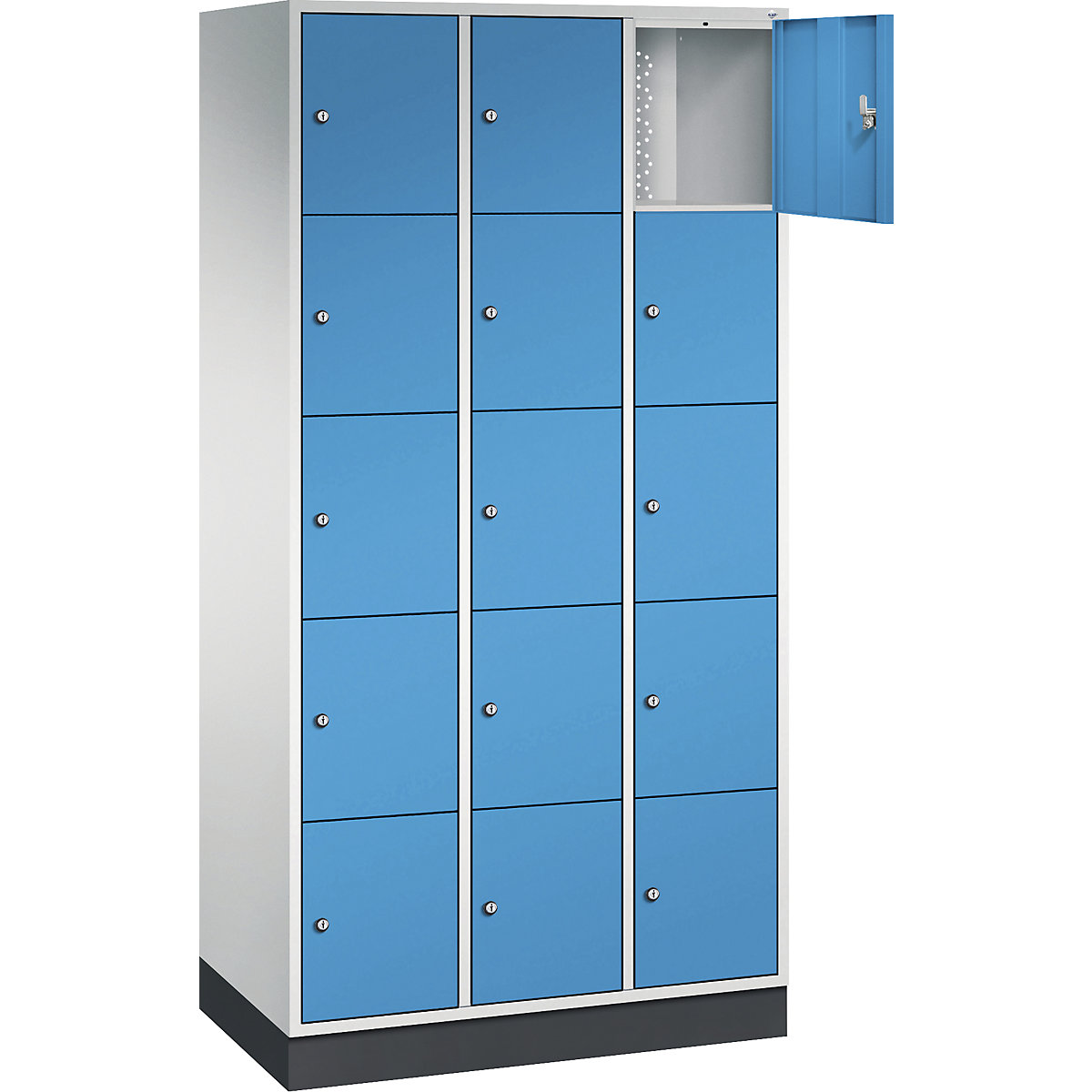 C+P Intro 5-Compartment Locker Cabinet Light Gray/Light Blue 920x500x1950mm 4