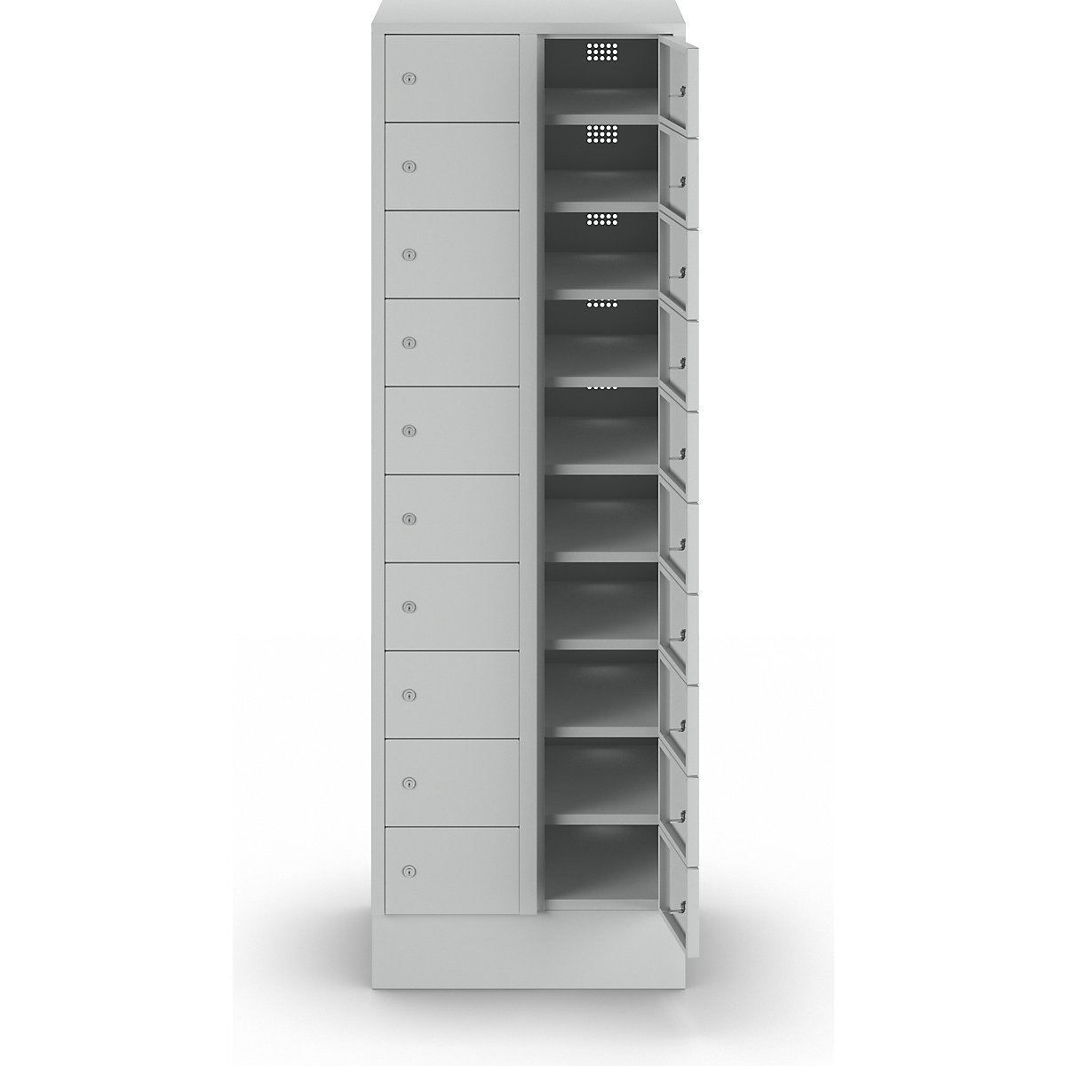 Casier de Sécurité en Acier Wolf 20 Compartiments Gris Clair 10
