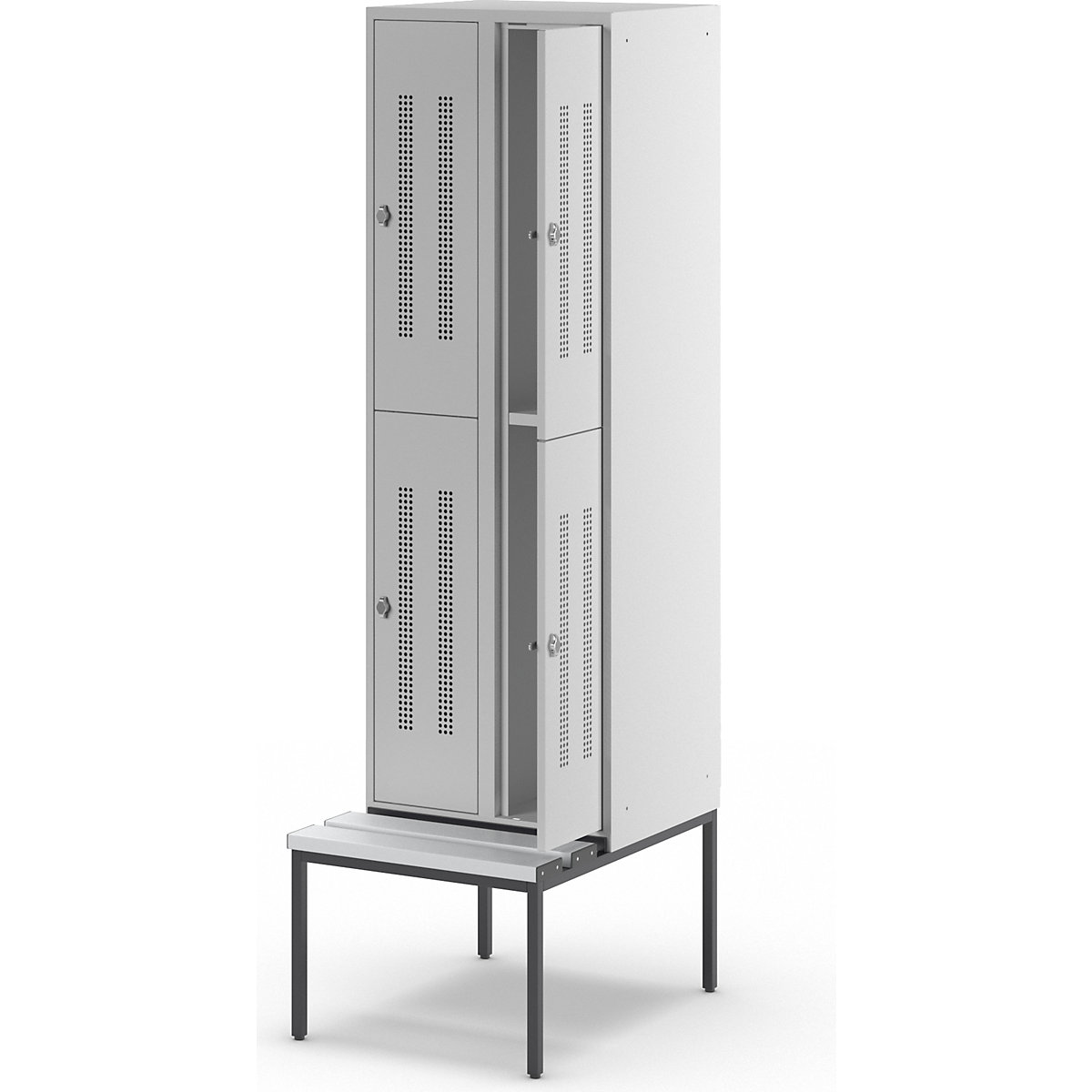 Doppelstock-Spind Berlin 1 Sitzbank Wolf (Produktabbildung 8)-7