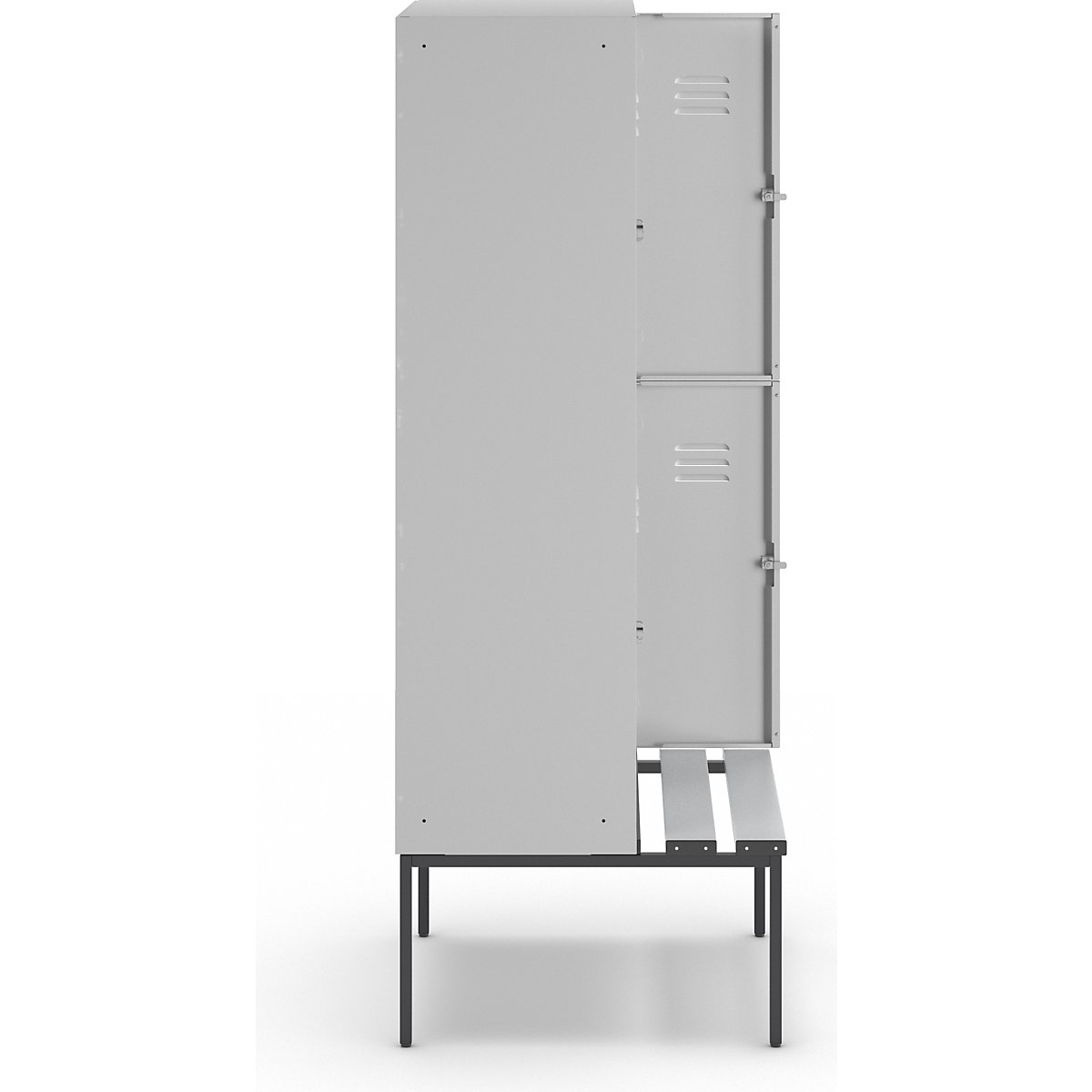 Doppelstock-Spind Berlin 2 Sitzbank Wolf (Produktabbildung 4)-3