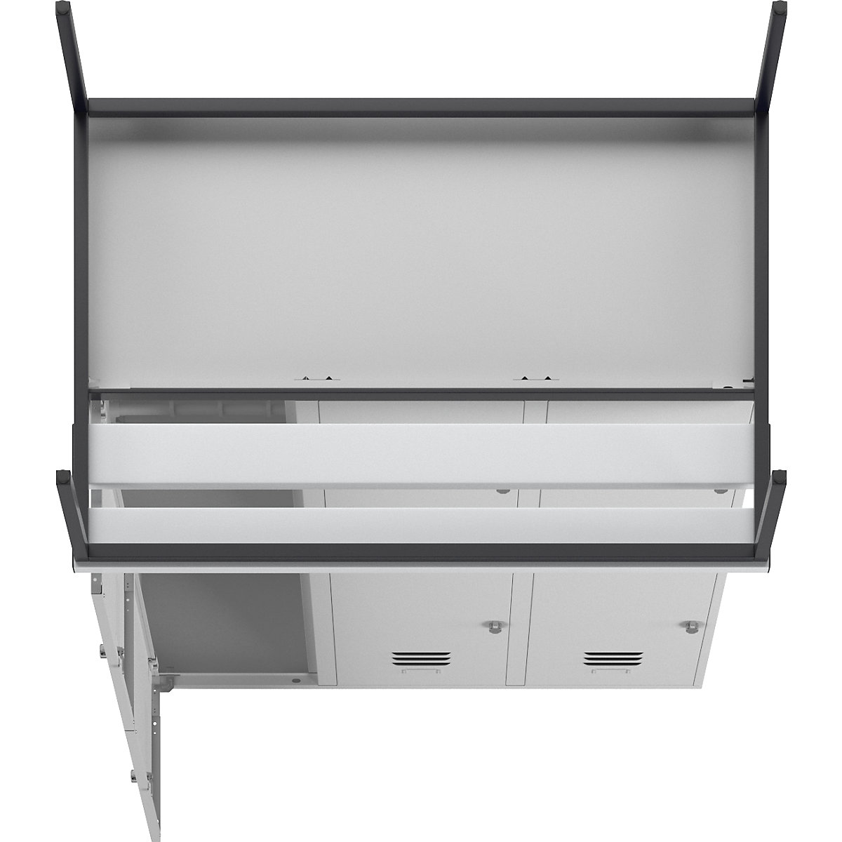 Doppelstock-Spind Berlin 2 Sitzbank Wolf (Produktabbildung 6)-5