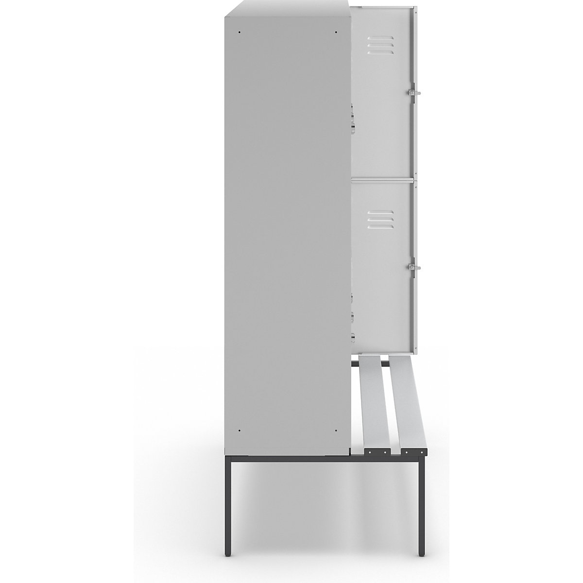 Doppelstock-Spind Berlin 2 Sitzbank Wolf (Produktabbildung 4)-3