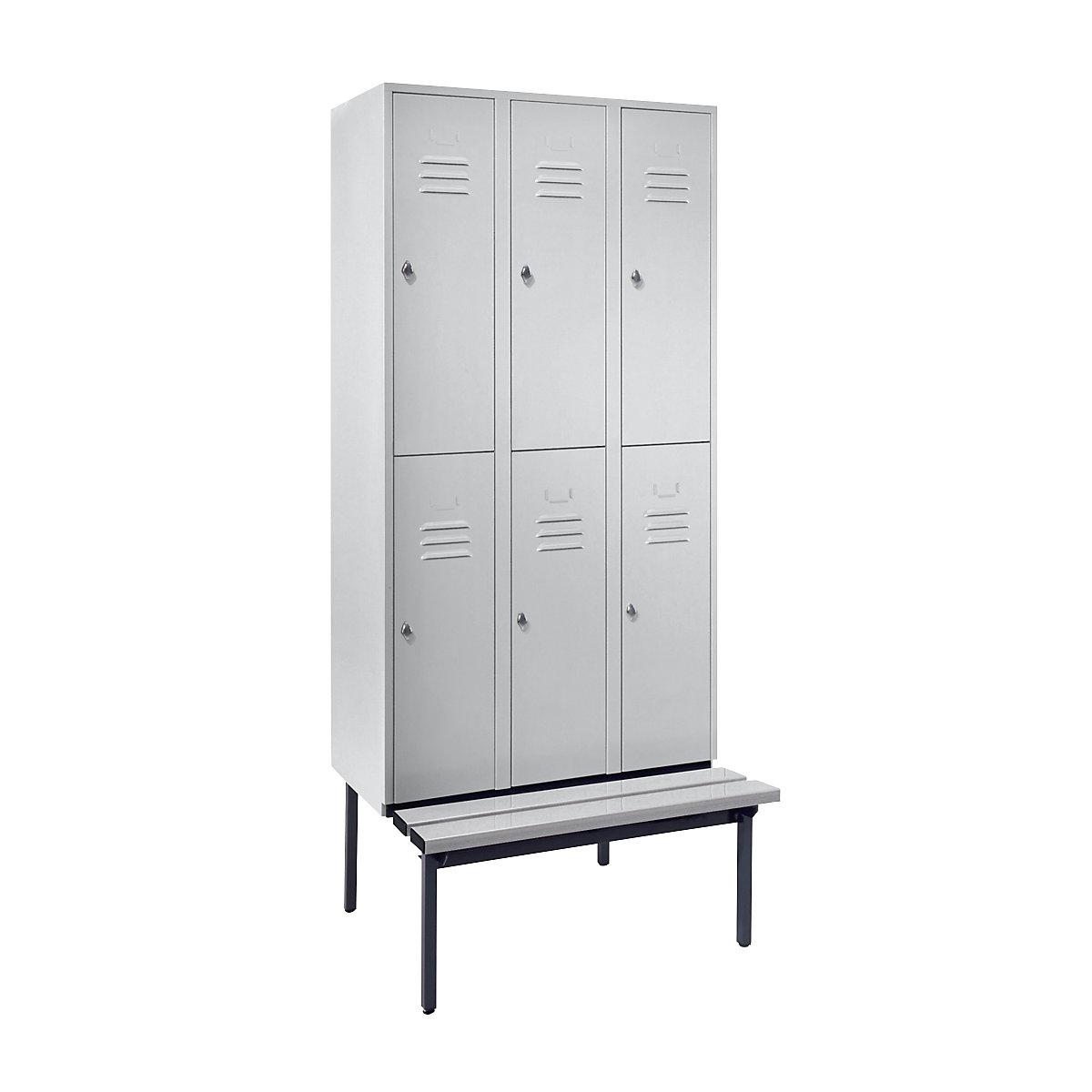 Doppelstock-Spind Berlin 2 Sitzbank Wolf (Produktabbildung 9)-8