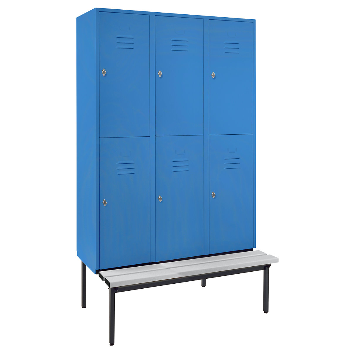 Doppelstock-Spind Berlin 2 Sitzbank Wolf (Produktabbildung 9)-8