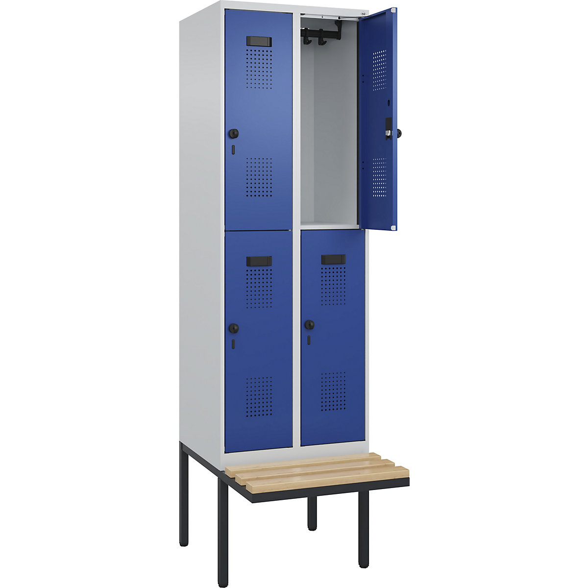 Doppelstock-Spind Evolo PLUS Sitzbank