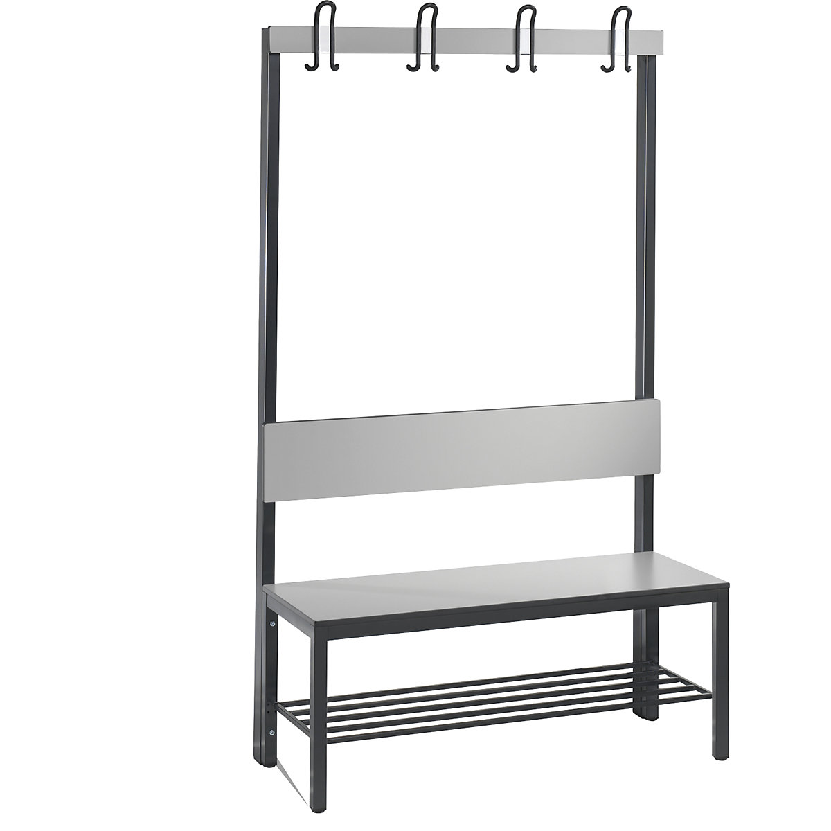 C+P COMFORT Changing Room Bench Silver-Gray 100cm 3