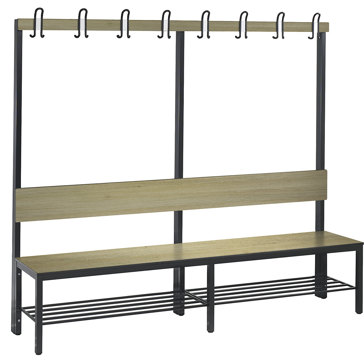 C+P COMFORT Umkleidebank Eiche 1960mm 2