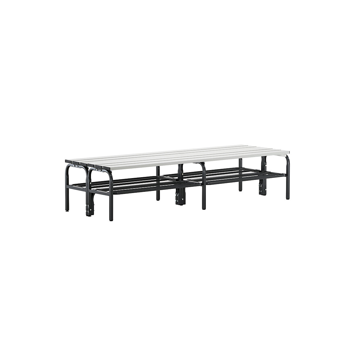 Sypro Double-Sided Locker Room Bench with Shoe Rack Anthracite 2000mm 2
