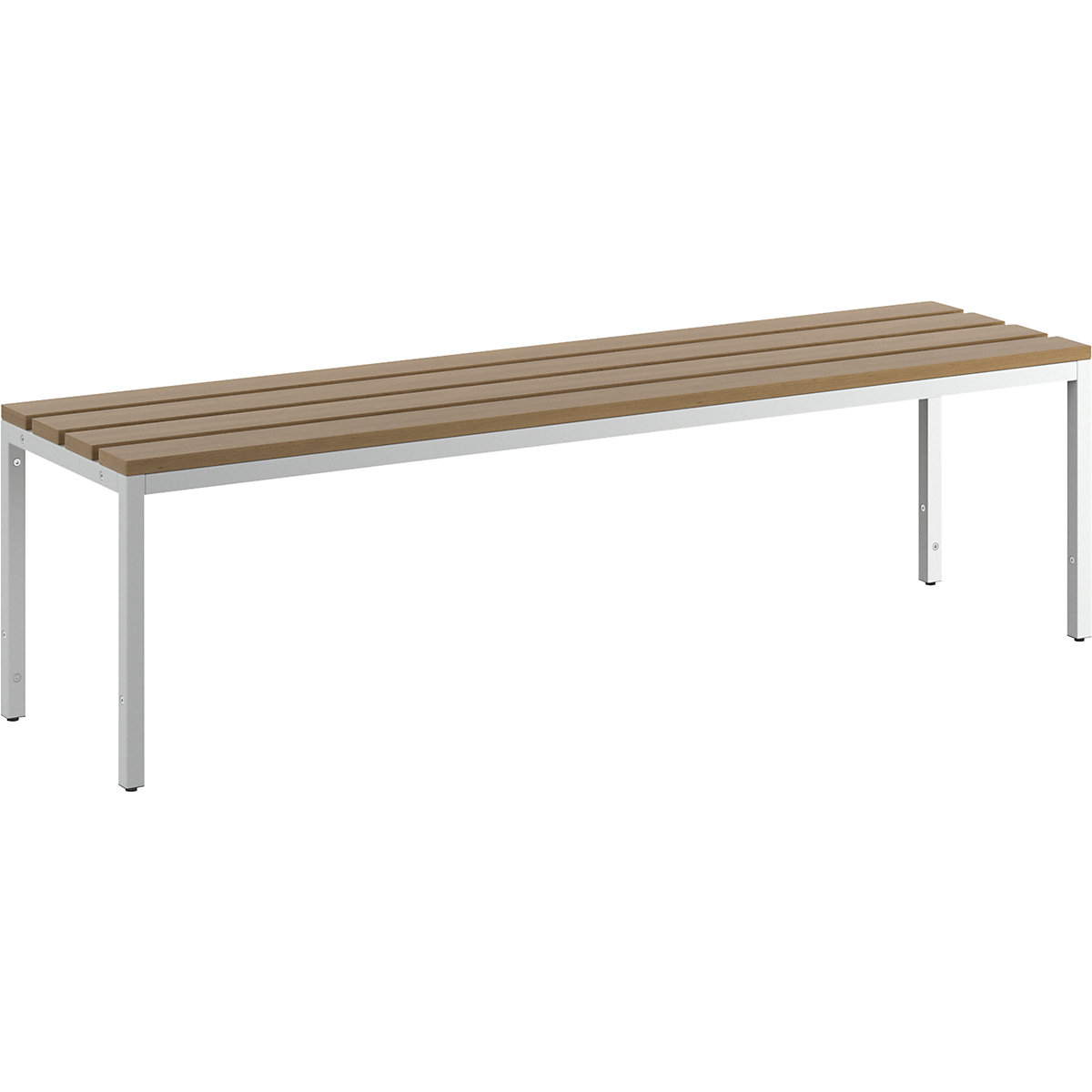 eurokraft basic Single-Sided Changing Room Bench Light Gray 150 cm 3