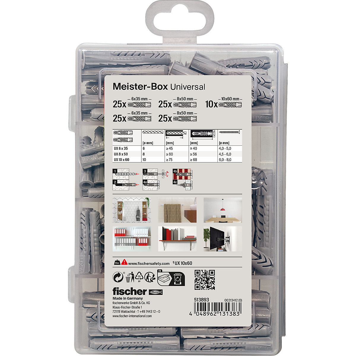 Dübelset MEISTER-BOX UX/UX R fischer (Produktabbildung 6)-5