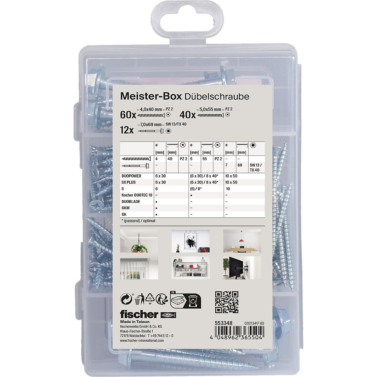 Schraubenset MEISTER-BOX Dübelschrauben fischer (Produktabbildung 4)-3
