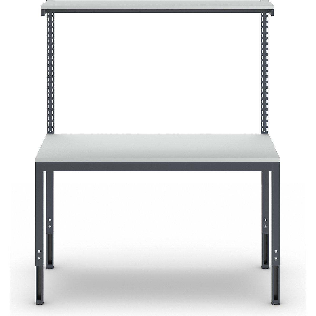 Höhenverstellbarer Arbeitstisch mit Etagenbord eurokraft basic (Produktabbildung 4)-3