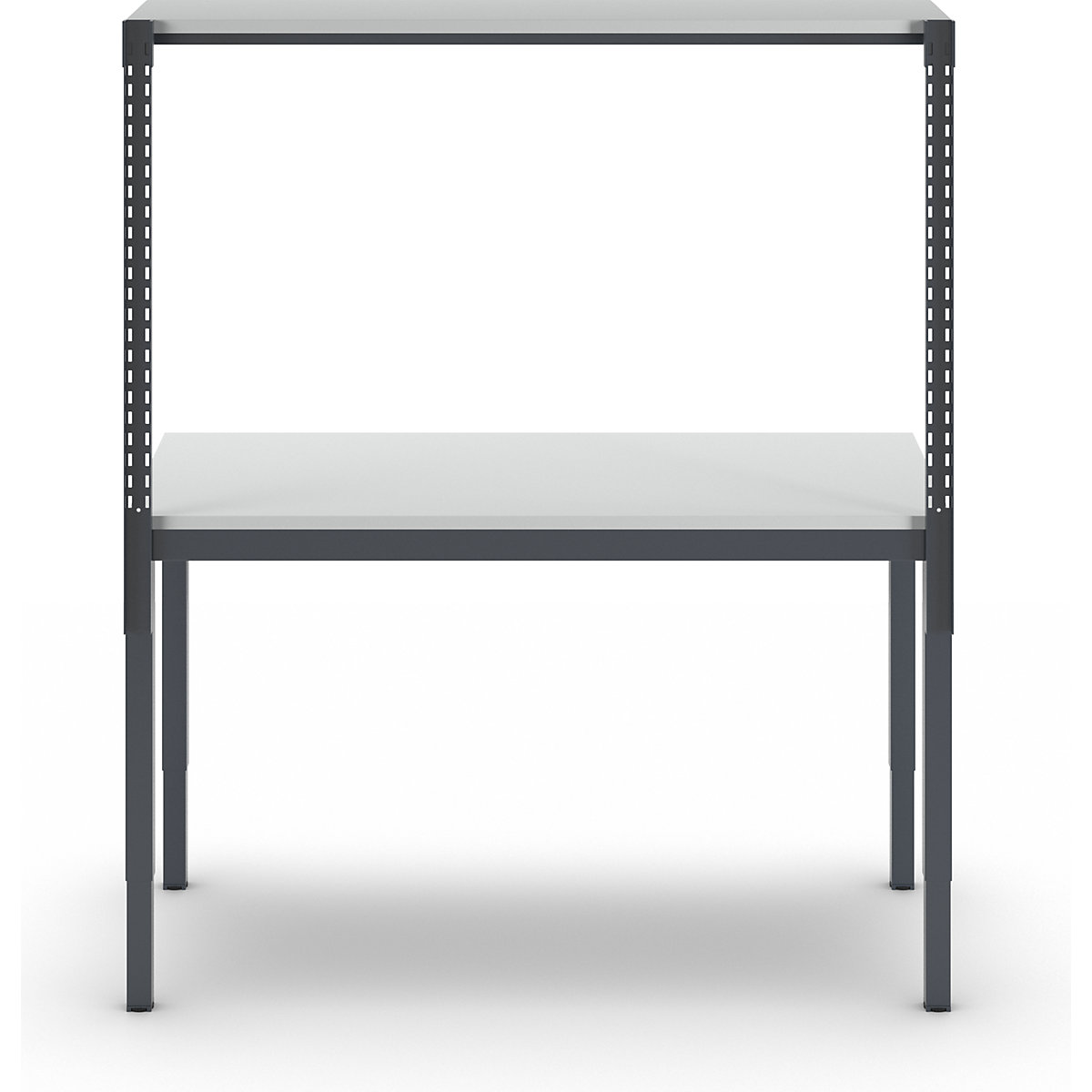 Höhenverstellbarer Arbeitstisch mit Etagenbord eurokraft basic (Produktabbildung 6)-5