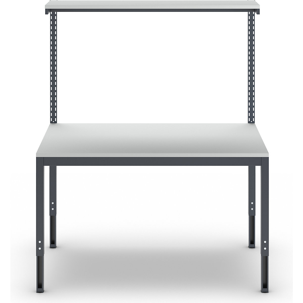 Höhenverstellbarer Arbeitstisch mit Etagenbord eurokraft basic (Produktabbildung 3)-2