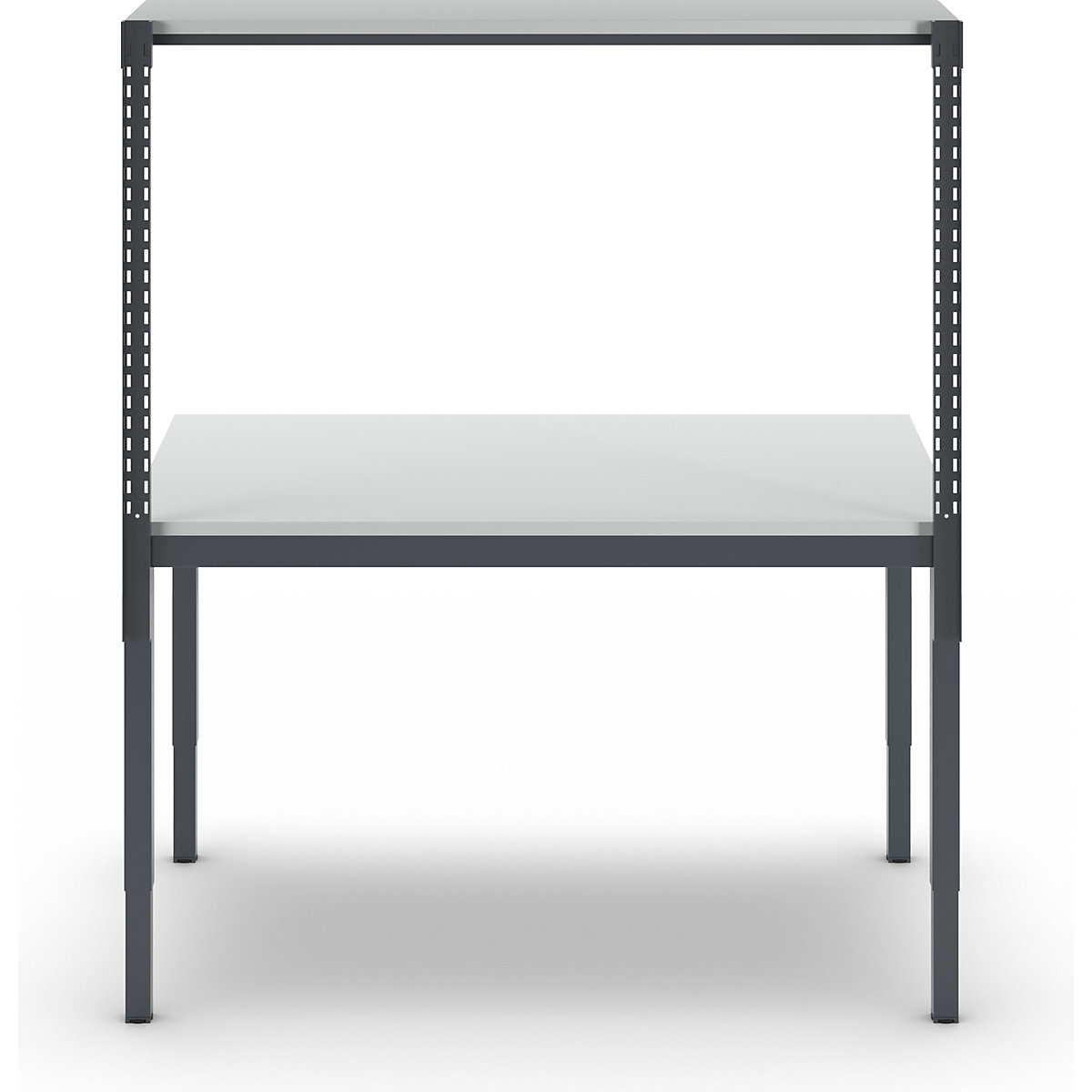 Höhenverstellbarer Arbeitstisch mit Etagenbord eurokraft basic (Produktabbildung 6)-5