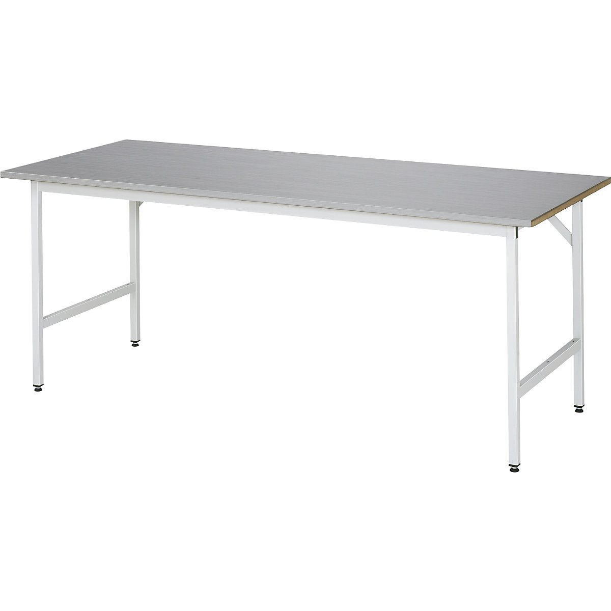 Arbeitstisch, höhenverstellbar RAU, Gestell 30 x 30 mm, Edelstahlplatte, BxT 2000 x 800 mm-4