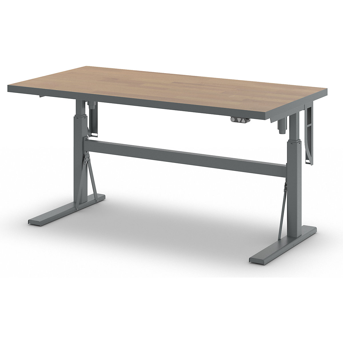 Arbeitstisch, elektrisch höhenverstellbar – Tragkraft 300 kg eurokraft pro (Produktabbildung 8)-7