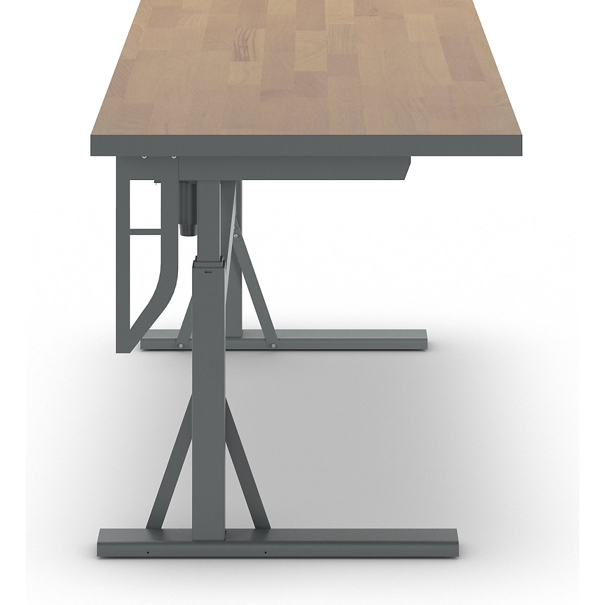 Arbeitstisch, elektrisch höhenverstellbar – Tragkraft 300 kg eurokraft pro (Produktabbildung 9)-8
