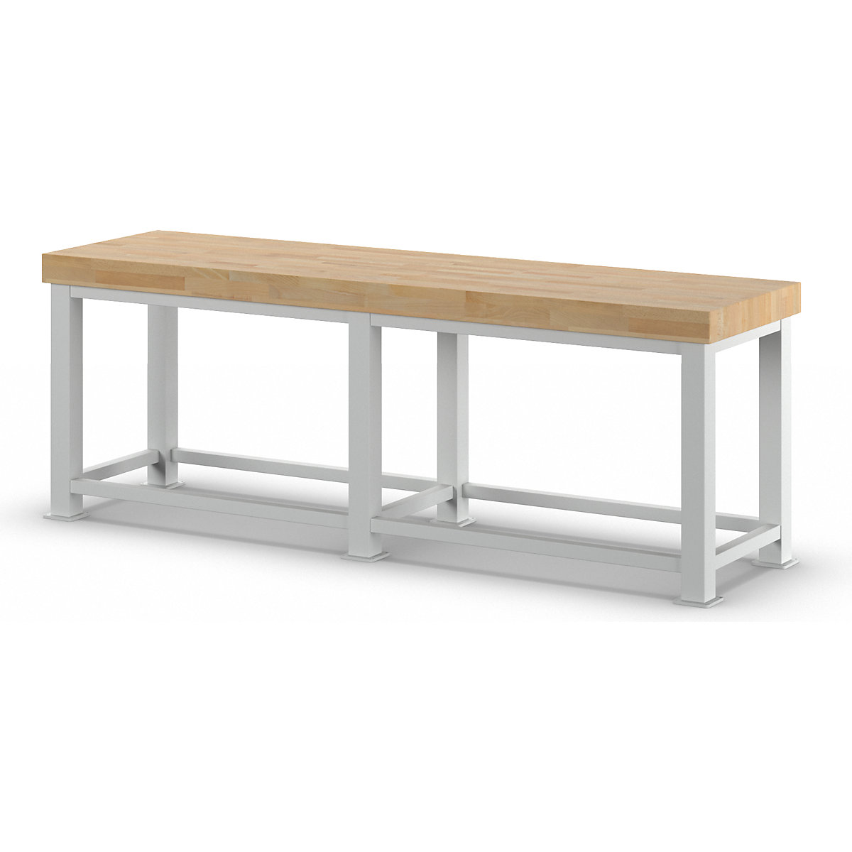 RAU Heavy Duty Workbench Solid Beech Light Gray 5