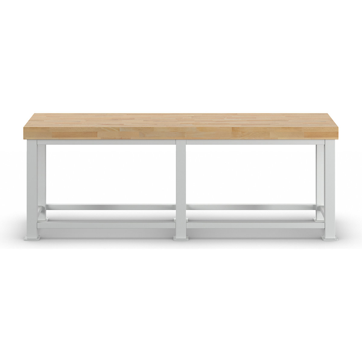RAU Heavy Duty Workbench Solid Beech Light Gray 10