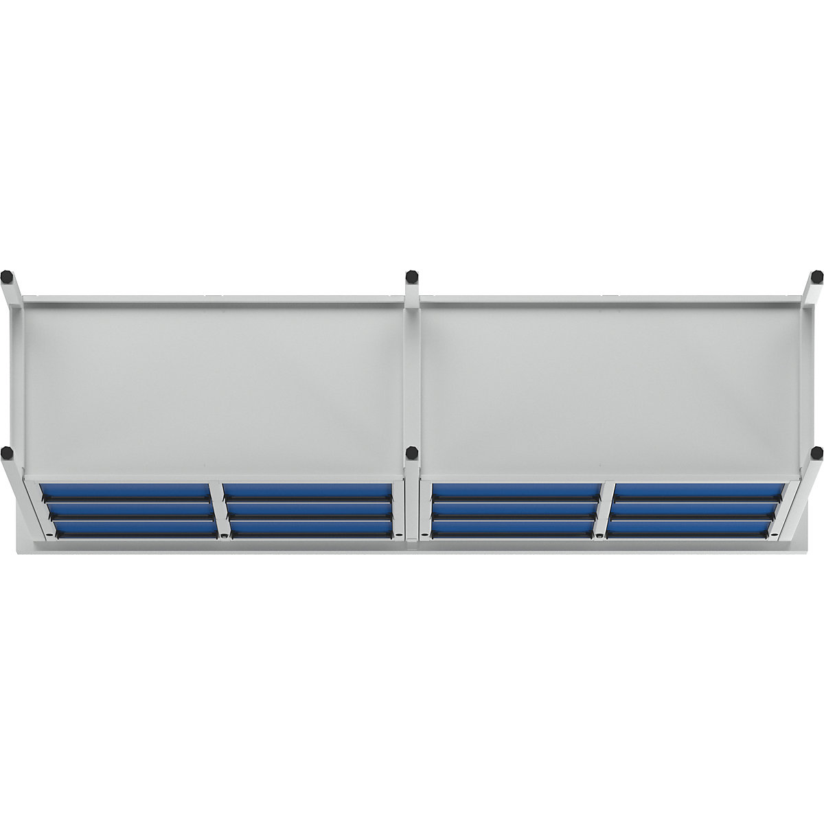 ANKE Workbench 2800 mm Frame Construction 12 Drawers Light Grey/Gentian Blue 8