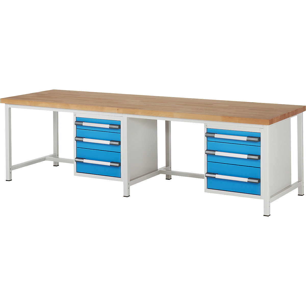 eurokraft pro Serie 8000 Workbench Light Gray/Blue 3000x900 4