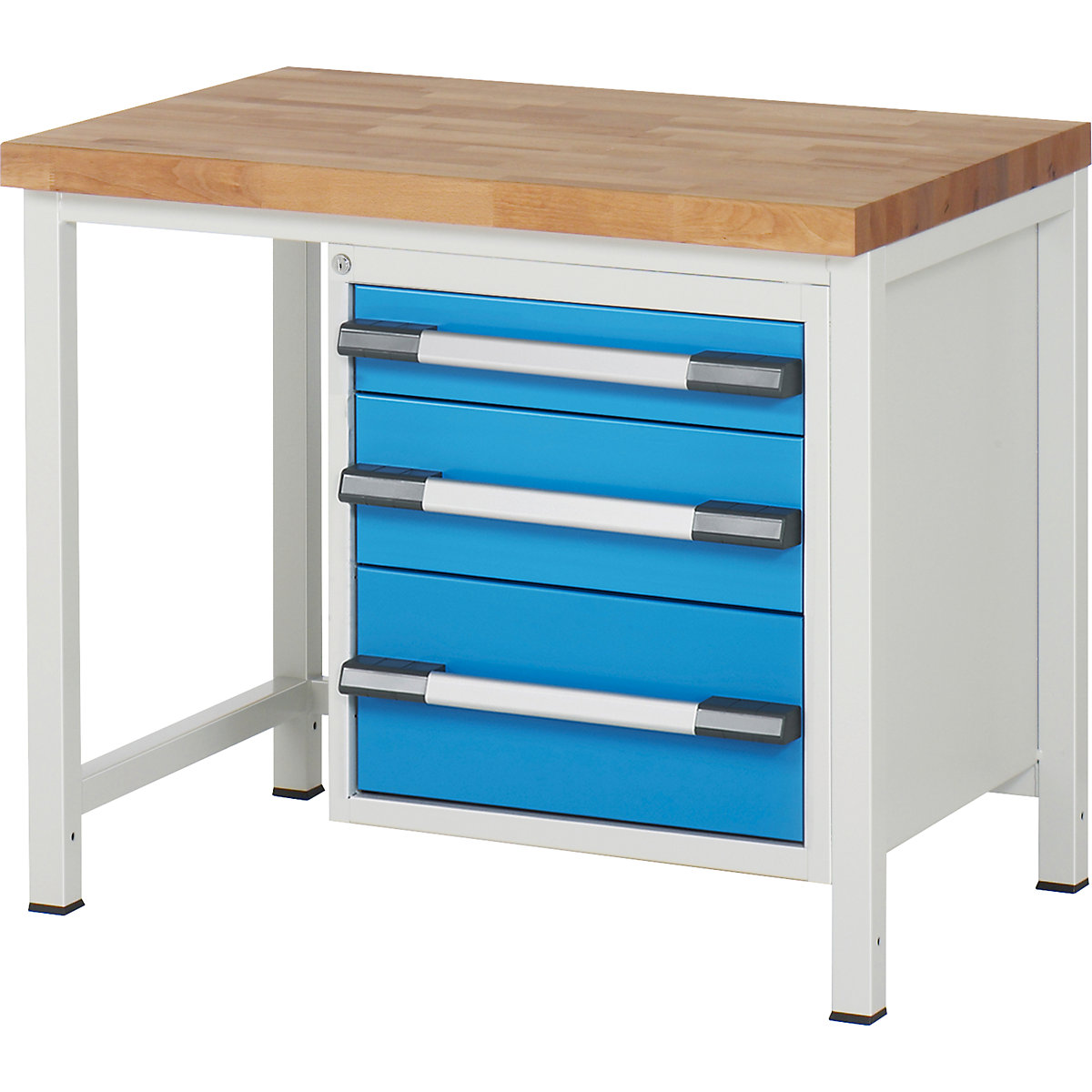 eurokraft pro Serie 8000 Workbench Light Blue/Light Gray 1000x700mm 4