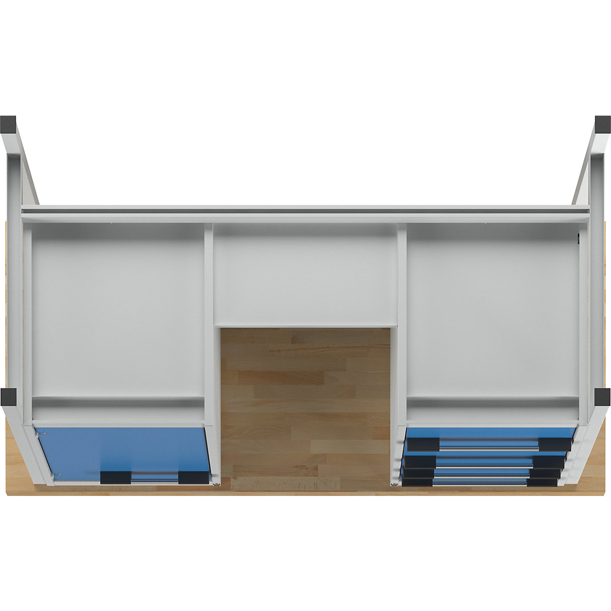 Werkbank, Gestellbauweise Serie 8000 eurokraft pro (Produktabbildung 6)-5