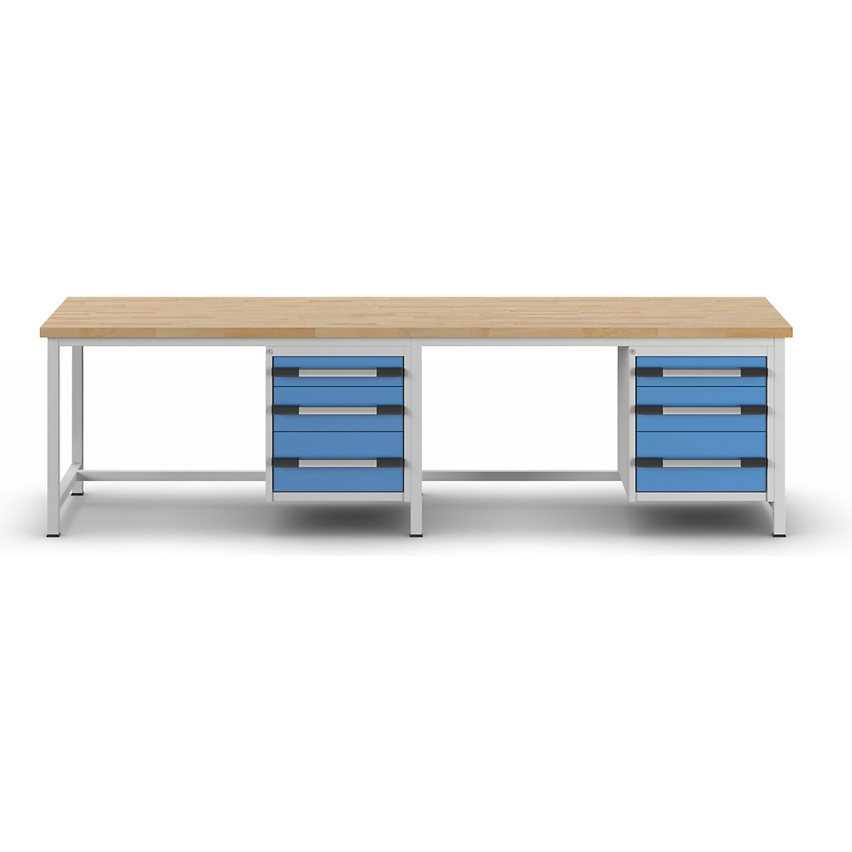 eurokraft pro Serie 8000 Workbench Light Gray/Blue 3000x900 5