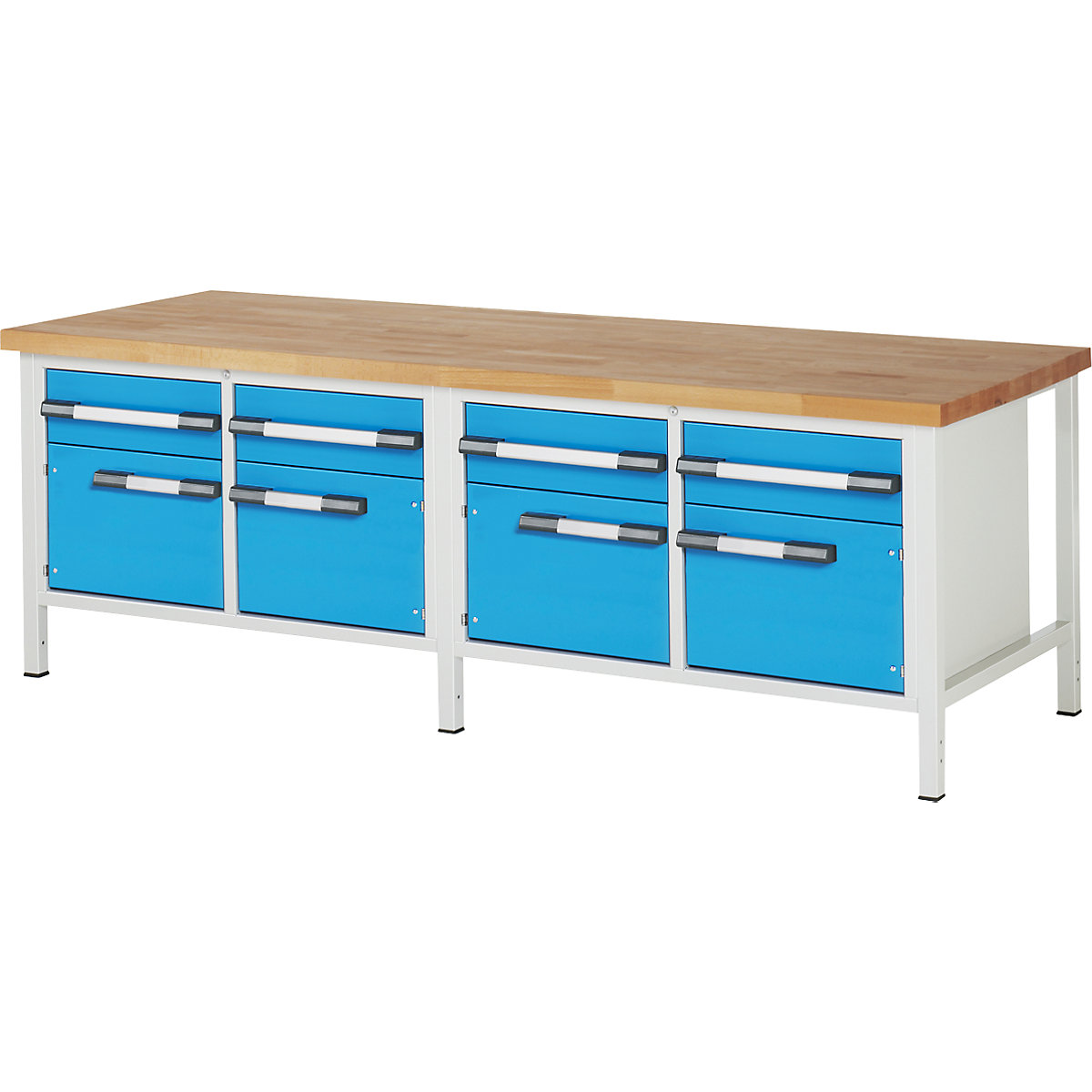 eurokraft pro Series 8000 Workbench Light Gray/Blue 5