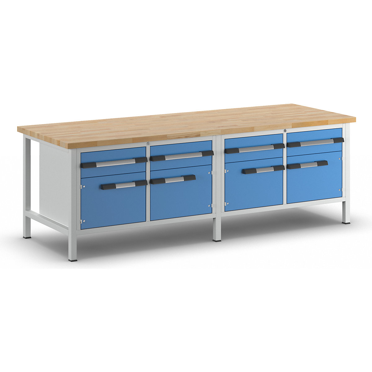 eurokraft pro Series 8000 Workbench Light Gray/Blue 3
