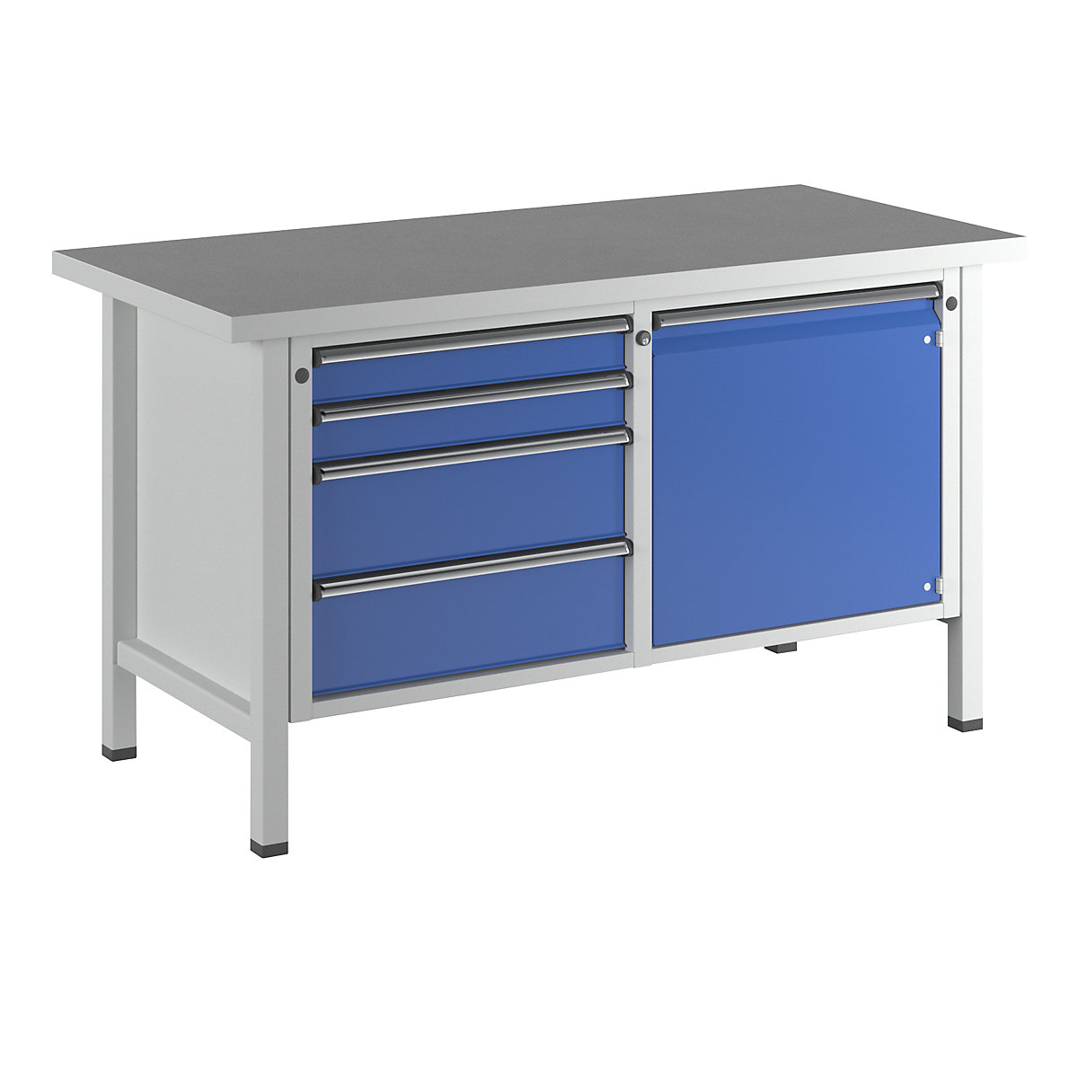 ANKE Workbench Series V Frame Construction 4 Drawers Universal Top Grey/Blue 1500x700 3