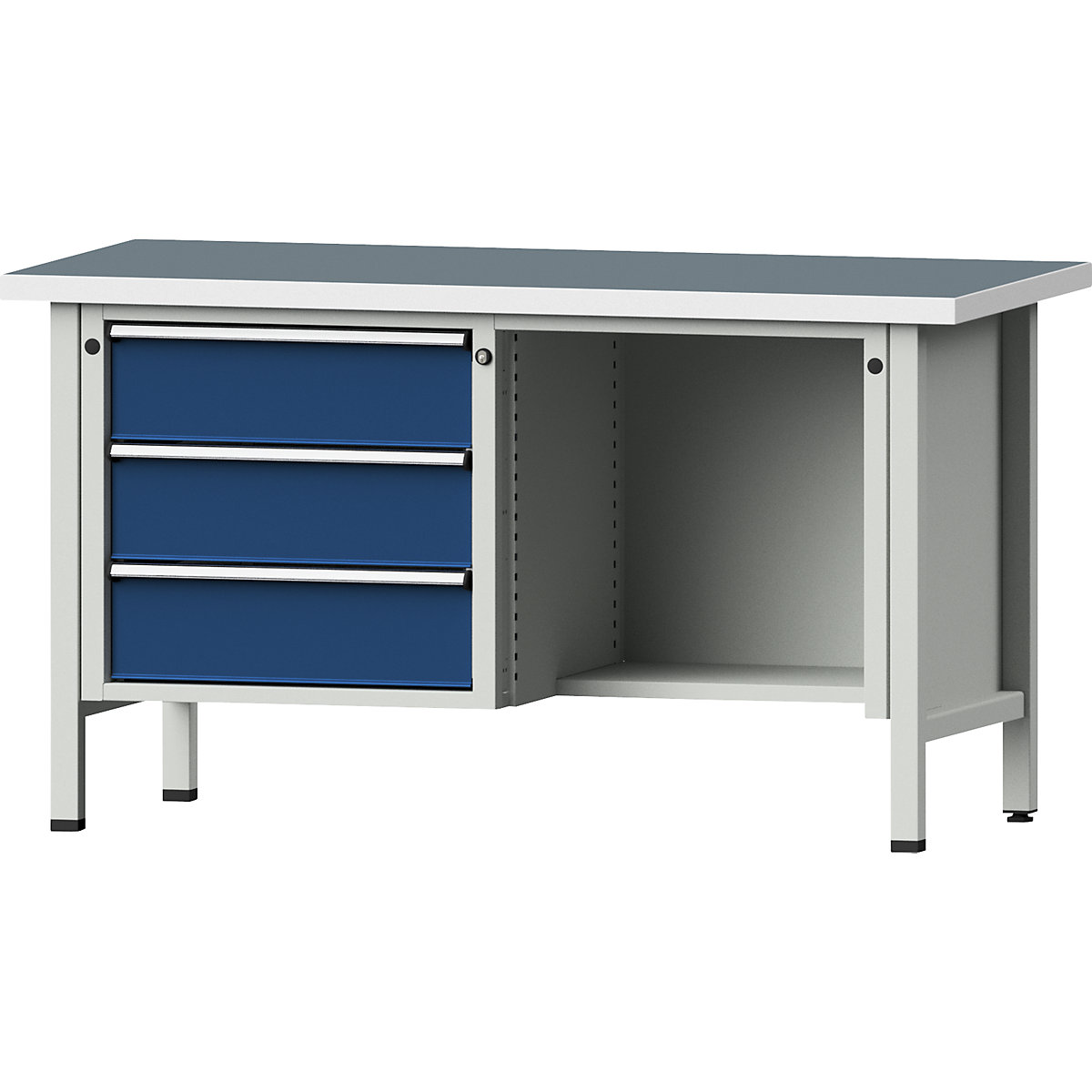 ANKE Workbench Frame Series V 3 Drawers Light Grey 1500x700mm 3