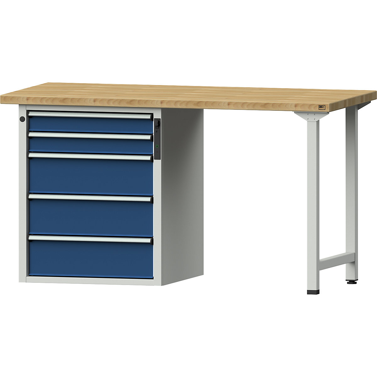 ANKE Serie V Workbench Light Gray / Gentian Blue 1500x700x840 mm 3
