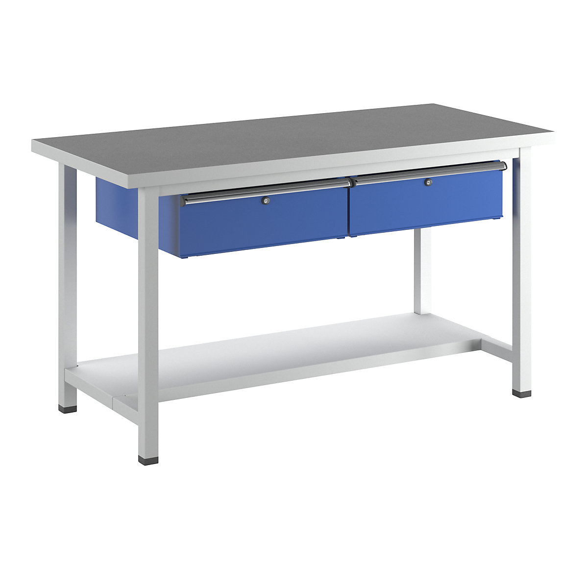 ANKE Workbench Frame Construction Series V 2 Drawers Universal Top Light Grey 1500 mm 3
