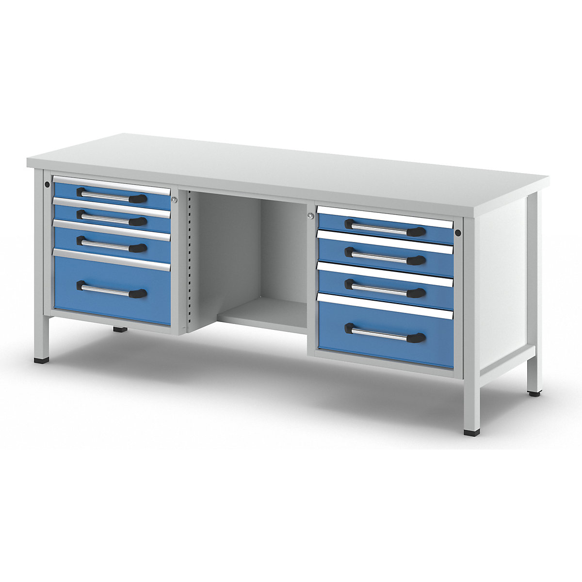 eurokraft pro Workbench Frame Type Light Blue/Gray 2000x700x840 mm 10
