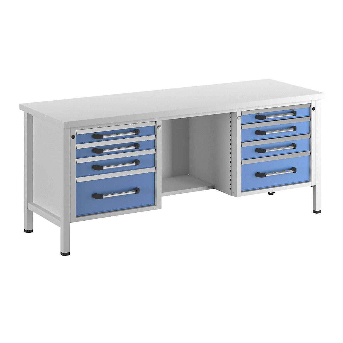 eurokraft pro Workbench Frame Type Light Blue/Gray 2000x700x840 mm 3