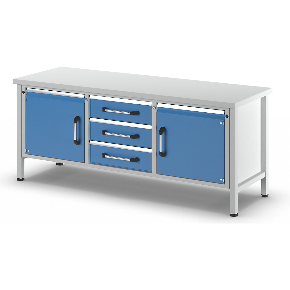 eurokraft pro Workbench Frame Construction Light Blue/Gray 2000x700mm 10