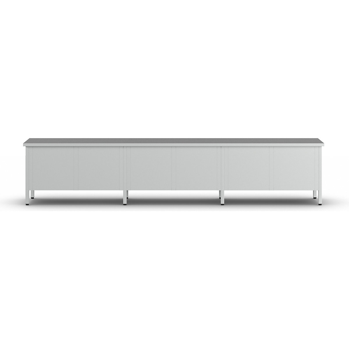 ANKE Extra-Wide Workbench Frame Construction 3 Doors 9 Drawers Universal Top Light Grey/Gentian Blue 6